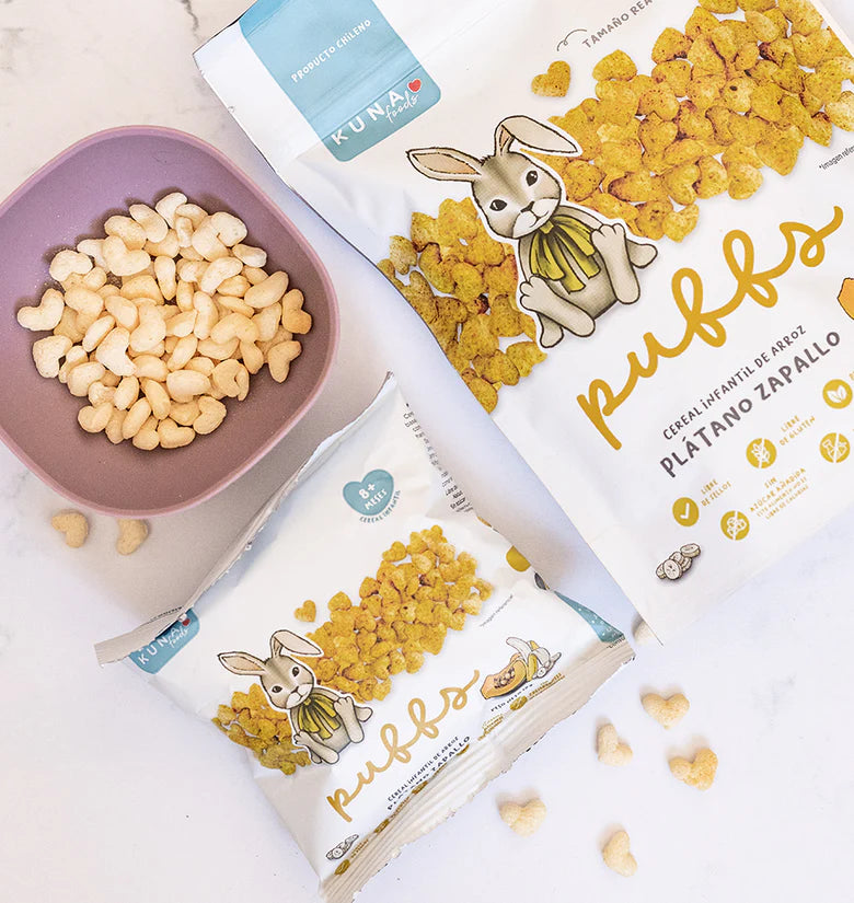 Puffs Plátano Zapallo Kuna Foods - Formato Familiar (50g)