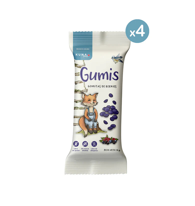 Gumis Kuna Foods - Caja 4 un (64g)
