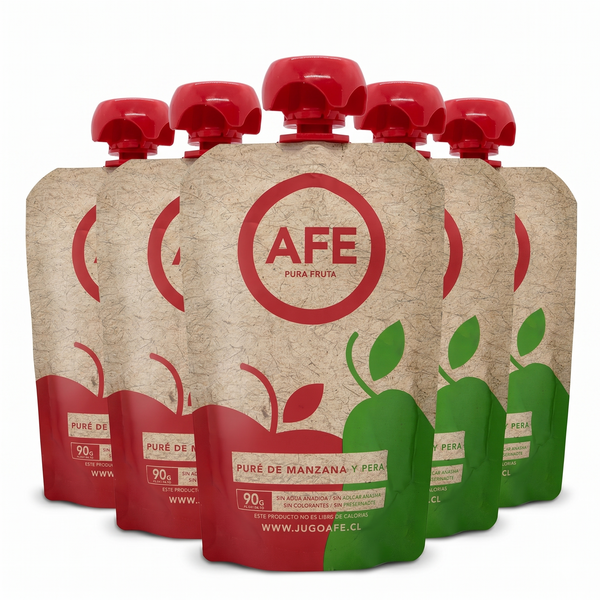 Puré de Manzana y Pera AFE - 90g (pack de 5 unidades)