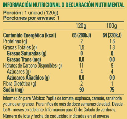 Comidas Verduras Smiley Kids (3 uds)