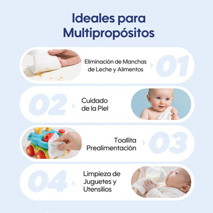 Toallitas Húmedas Aiwibi - 99.91% Agua Pura (pack 3 uds)