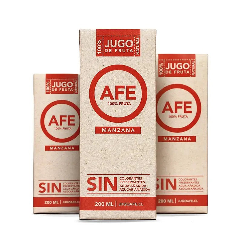Jugo de Manzana AFE 200ml - 100% Fruta (pack de 3)
