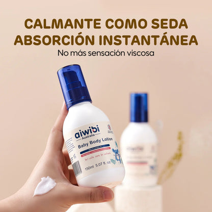 Textura ligera y no grasa de la crema hidratante para bebés Aiwibi de rápida absorción