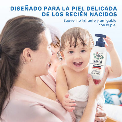 Gel de Baño y Shampoo 2 en 1 Aiwibi Hipoalergénico - 350ml