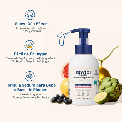 Limpiador de Mamaderas, Frutas y Verduras Aiwibi (480ml)