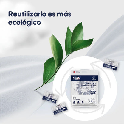 Pack de toallas comprimidas Aiwibi para llevar en el bolso de pañales o kit de viaje