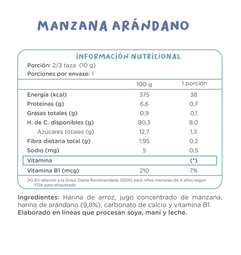 Puffs de Manzana y Arándano Kuna Foods - Formato Familiar (50g)