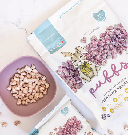Puffs de Manzana y Arándano Kuna Foods - Formato Familiar (50g)