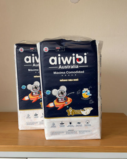 2 Paquetes de Pañales Aiwibi Máxima Comodidad