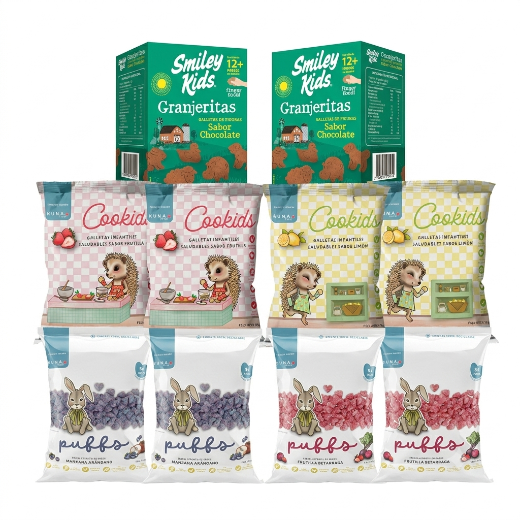 Mini Pack Snack Crocante con Galletas Cookids, Puffs y Granjeritas Chocolate — Misión Papá Chile