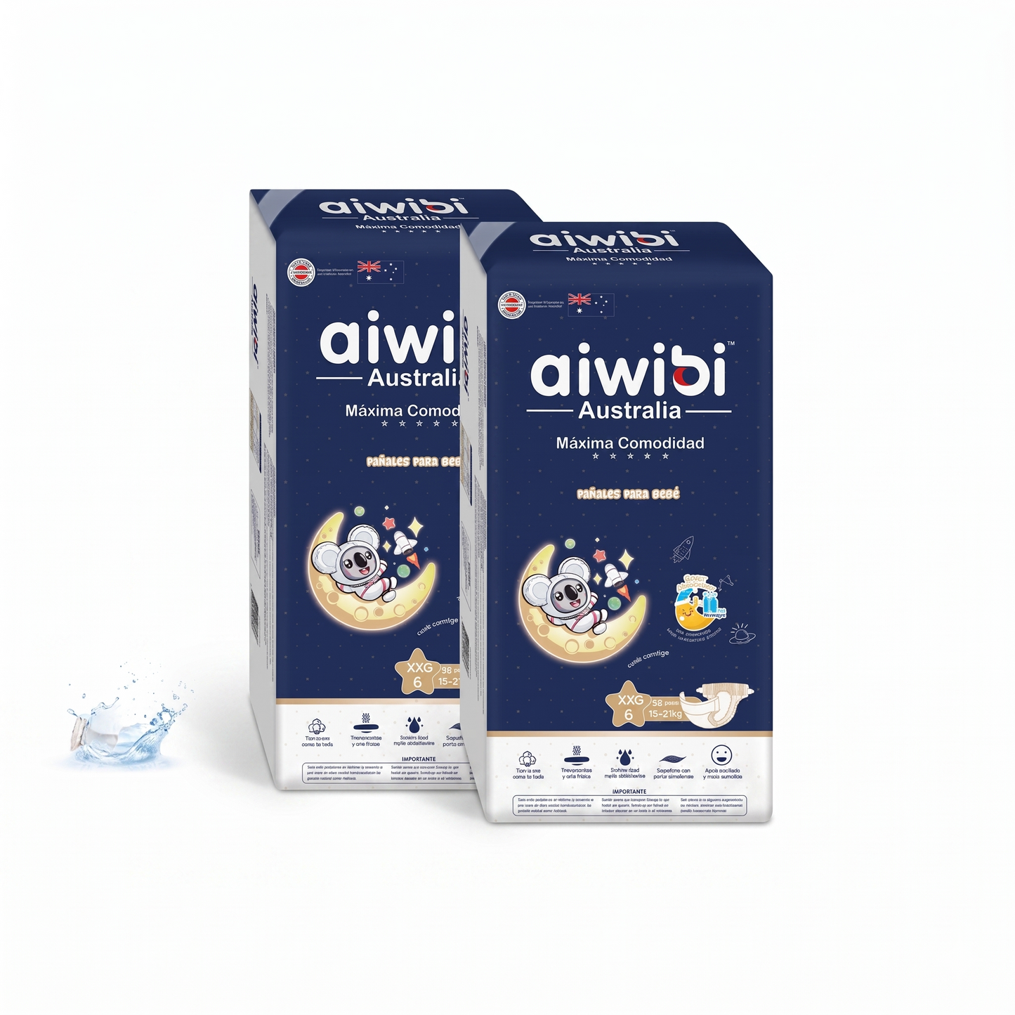 Pañales Aiwibi Máxima Comodidad | Pack Ahorro (2 o 6 uds)