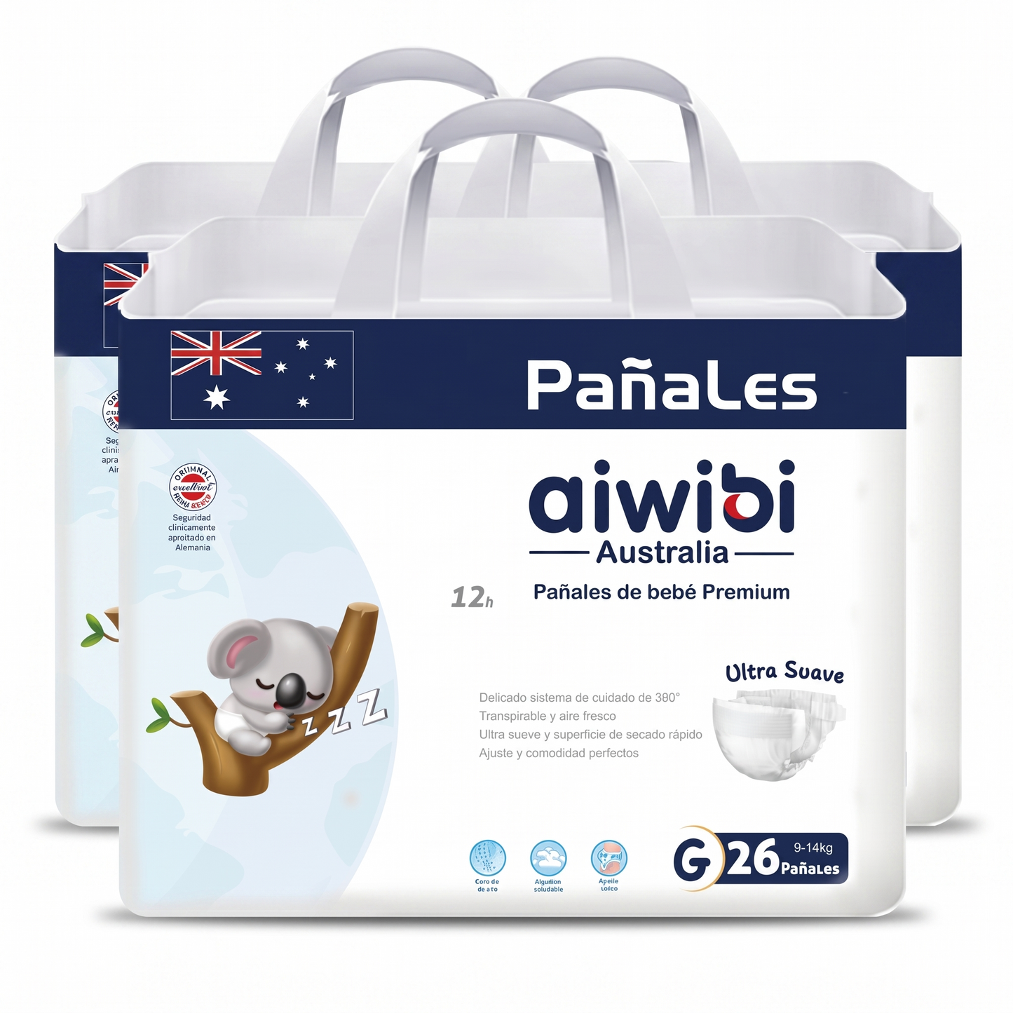 Pañales Premium Aiwibi Ultra Suaves | Pack Ahorro Inteligente (2 o 6 uds)