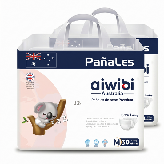 Pañales Premium Aiwibi Ultra Suaves | Pack Ahorro Inteligente (2 o 6 uds)