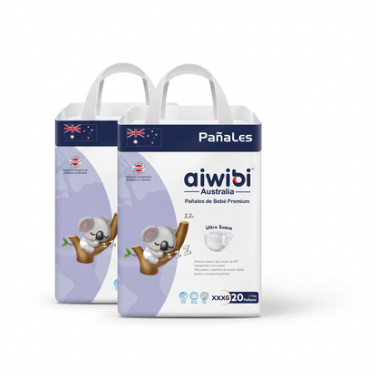Pañales Premium Aiwibi Ultra Suaves | Pack Ahorro Inteligente (2 o 6 uds)