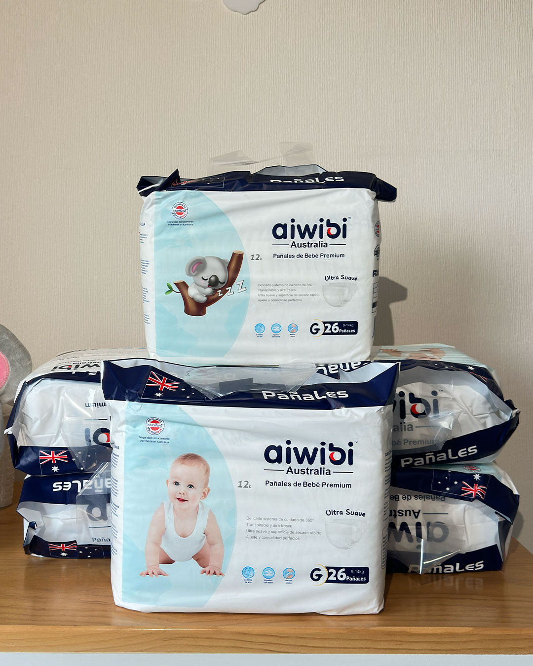 6 Paquetes Pañales Aiwibi Premium