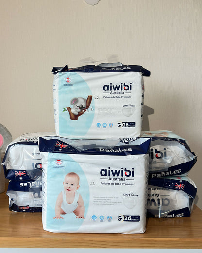 6 Paquetes Pañales Aiwibi Premium