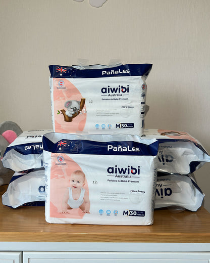 6 Paquetes Pañales Aiwibi Premium