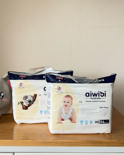 2 Paquetes Pañales Aiwibi Premium