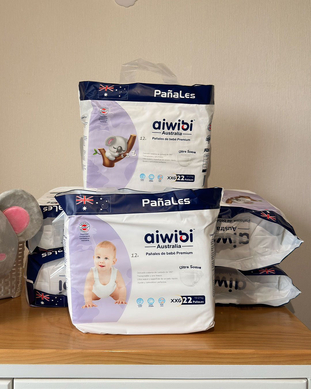 6 Paquetes Pañales Aiwibi Premium