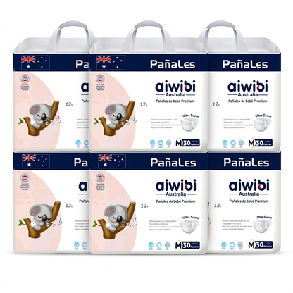 Pañales Premium Aiwibi Ultra Suaves | Pack Ahorro Inteligente (2 o 6 uds)