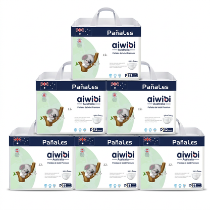 Pañales Premium Aiwibi Ultra Suaves | Pack Ahorro Inteligente (2 o 6 uds)