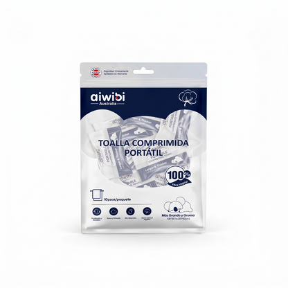 Toallas Comprimidas Portátiles Aiwibi (10 uds)