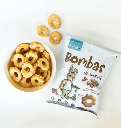 Bombas de Maní Kuna Foods 20g – Colación Saludable Libre de Sellos