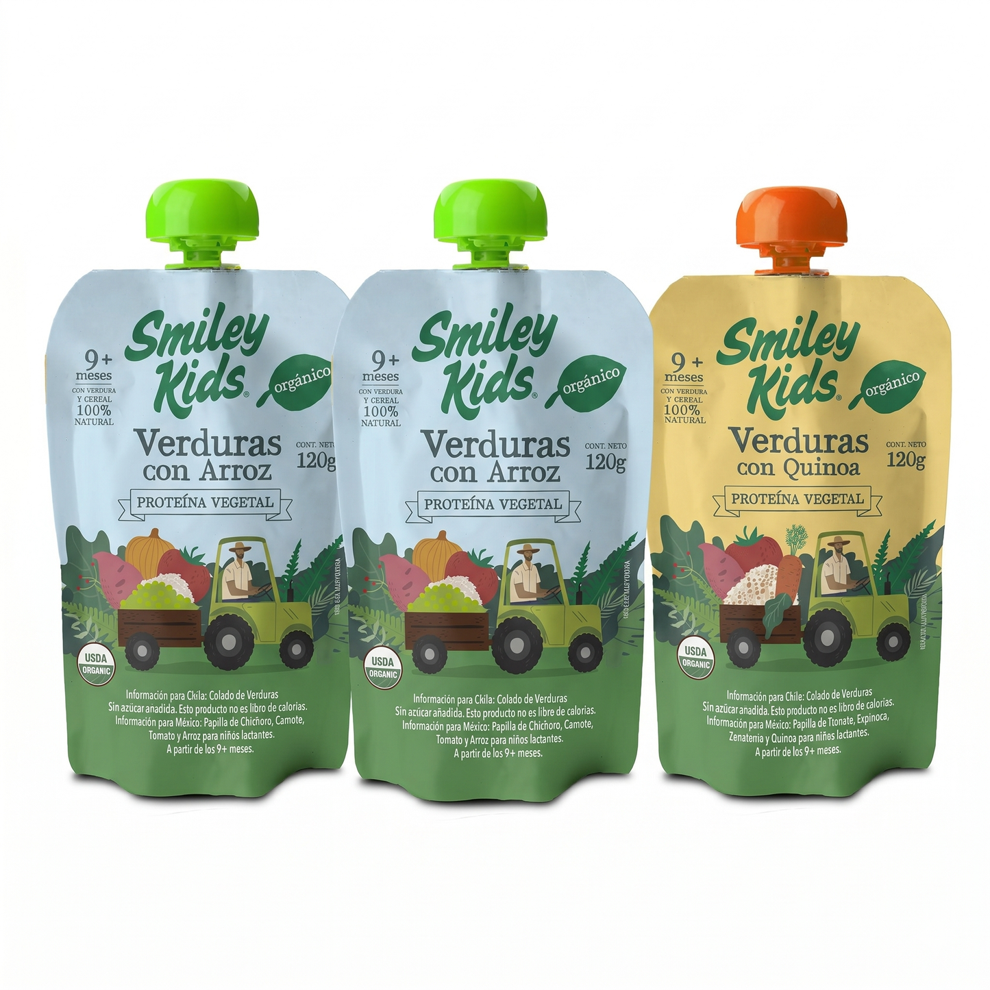 Comidas Verduras Smiley Kids (3 uds)