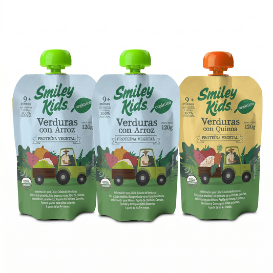Comidas Verduras Smiley Kids (3 uds)